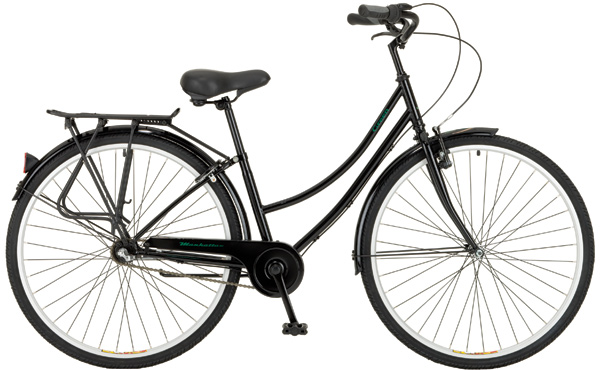 Black 2010 Manhattan Cruiser Green Model Step-Through Bike with Front Basket