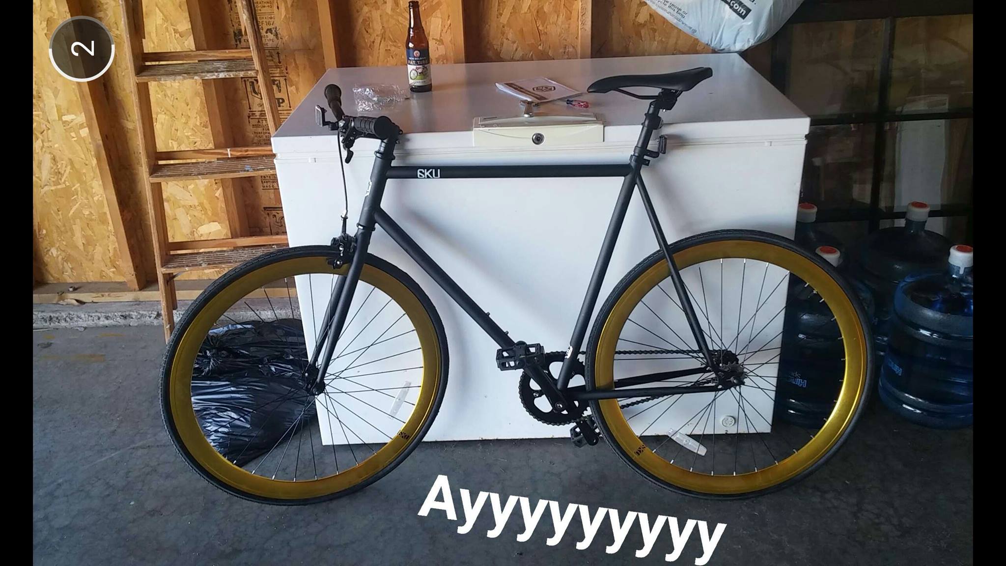6KU Nebula Black/Gold Fixed/Single Speed