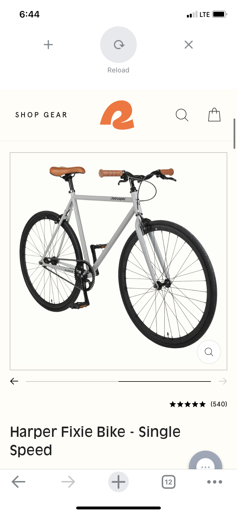 Harper fixie one speed bike made by retrospec