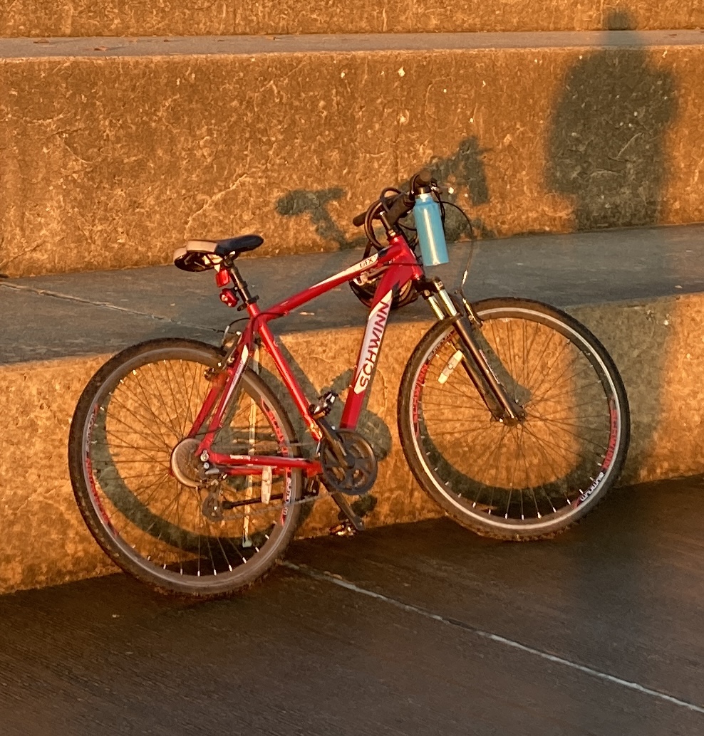 Red Schwinn road bike 