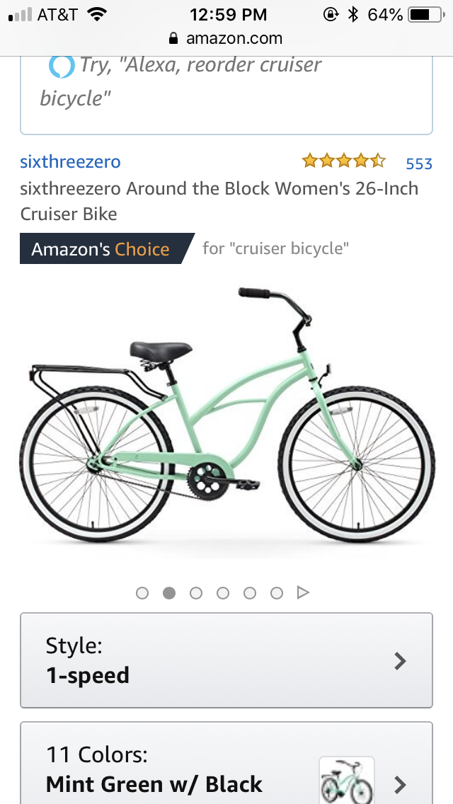 26Sixthreezero Around the Block Women's 26-Inch Cruiser Bike