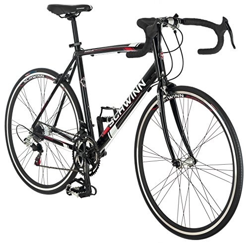 Schwinn Men's Phocus 1400 700C Drop Bar Road Bicycle, Black, 18-Inch