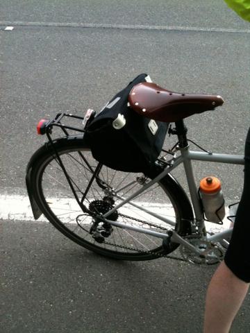 Brooks B-17 Saddle & Bianchi Eros seat tube