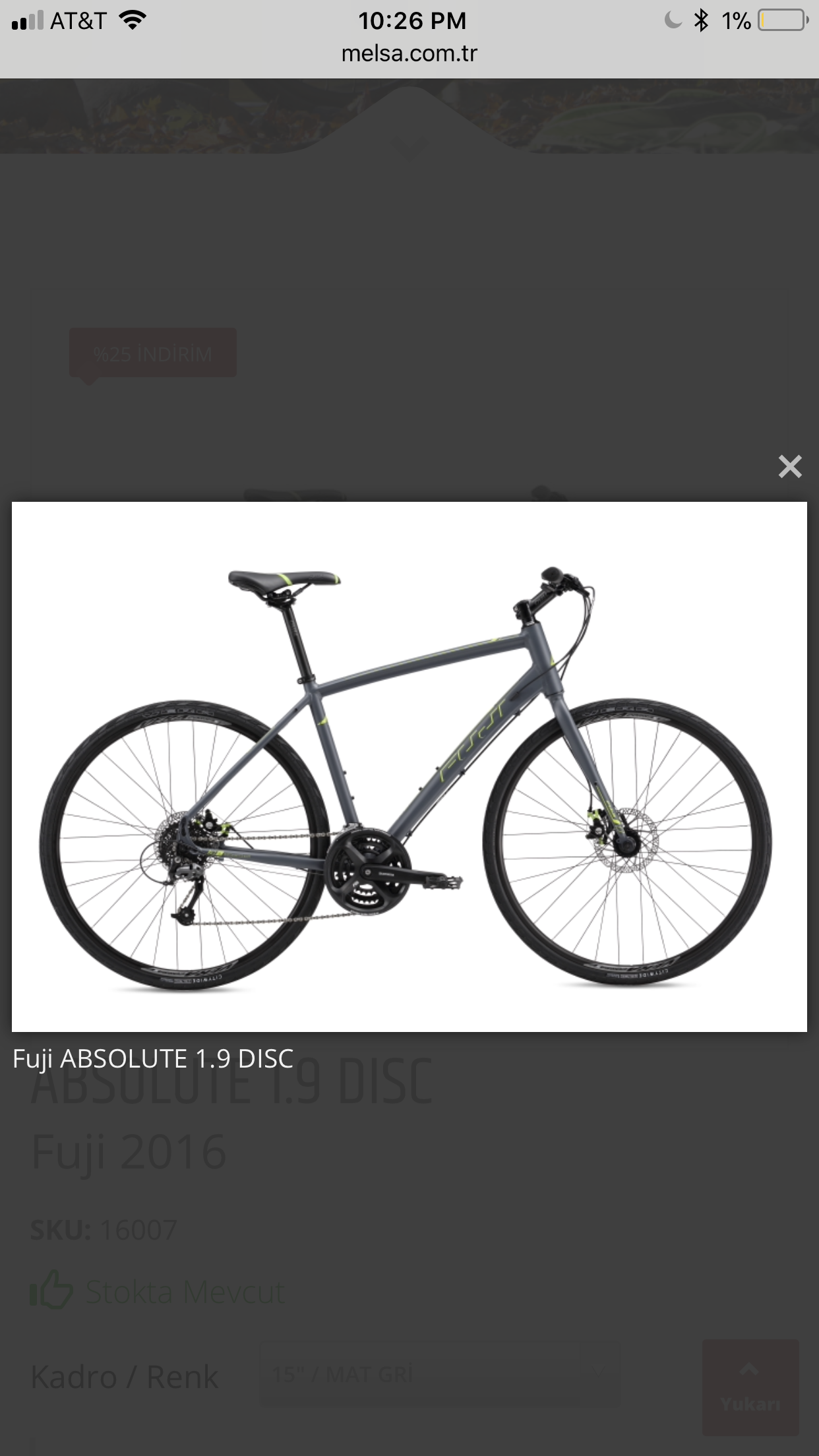 Fuji Absolute 1.9 Disc Flat Bar Road Bike - 2016