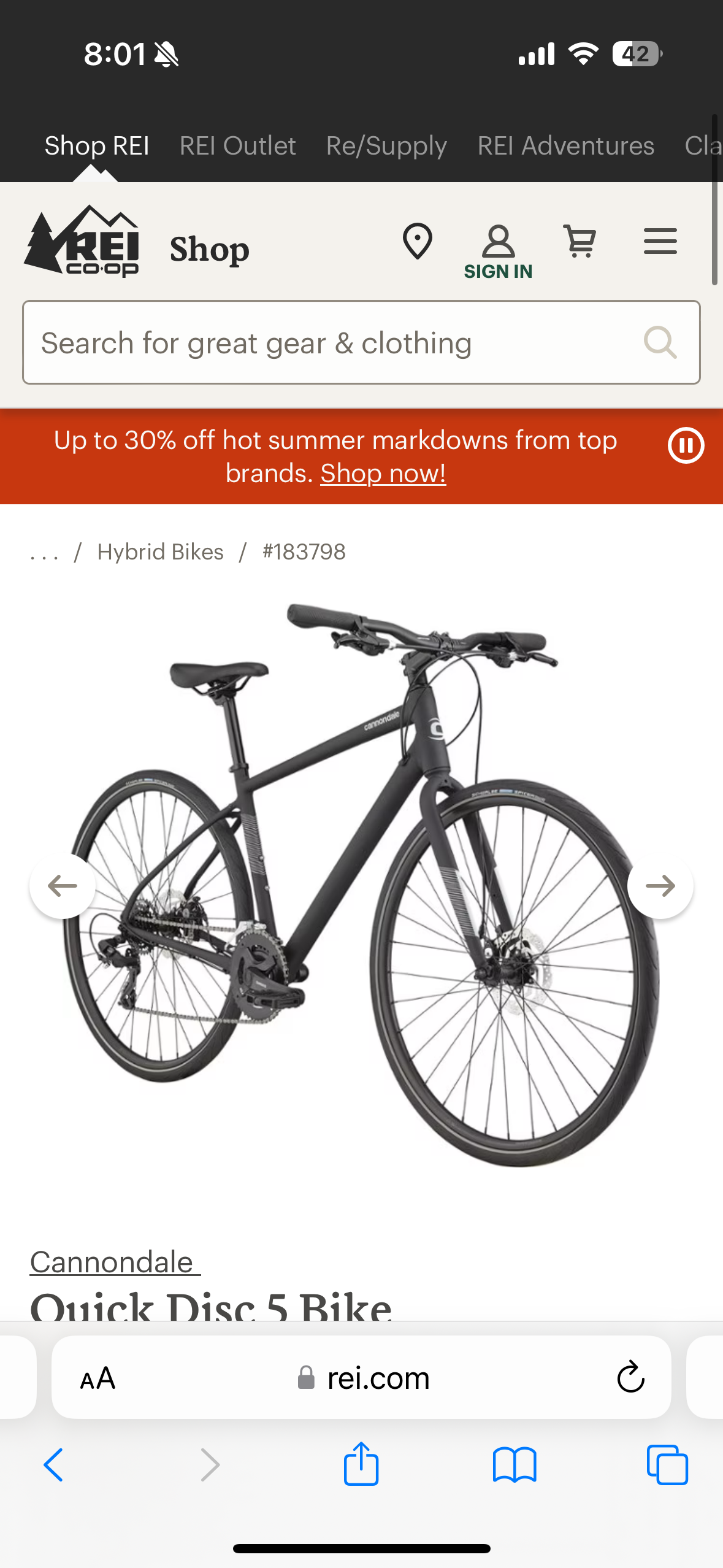 Cannondale Quick 5 Matte Black
