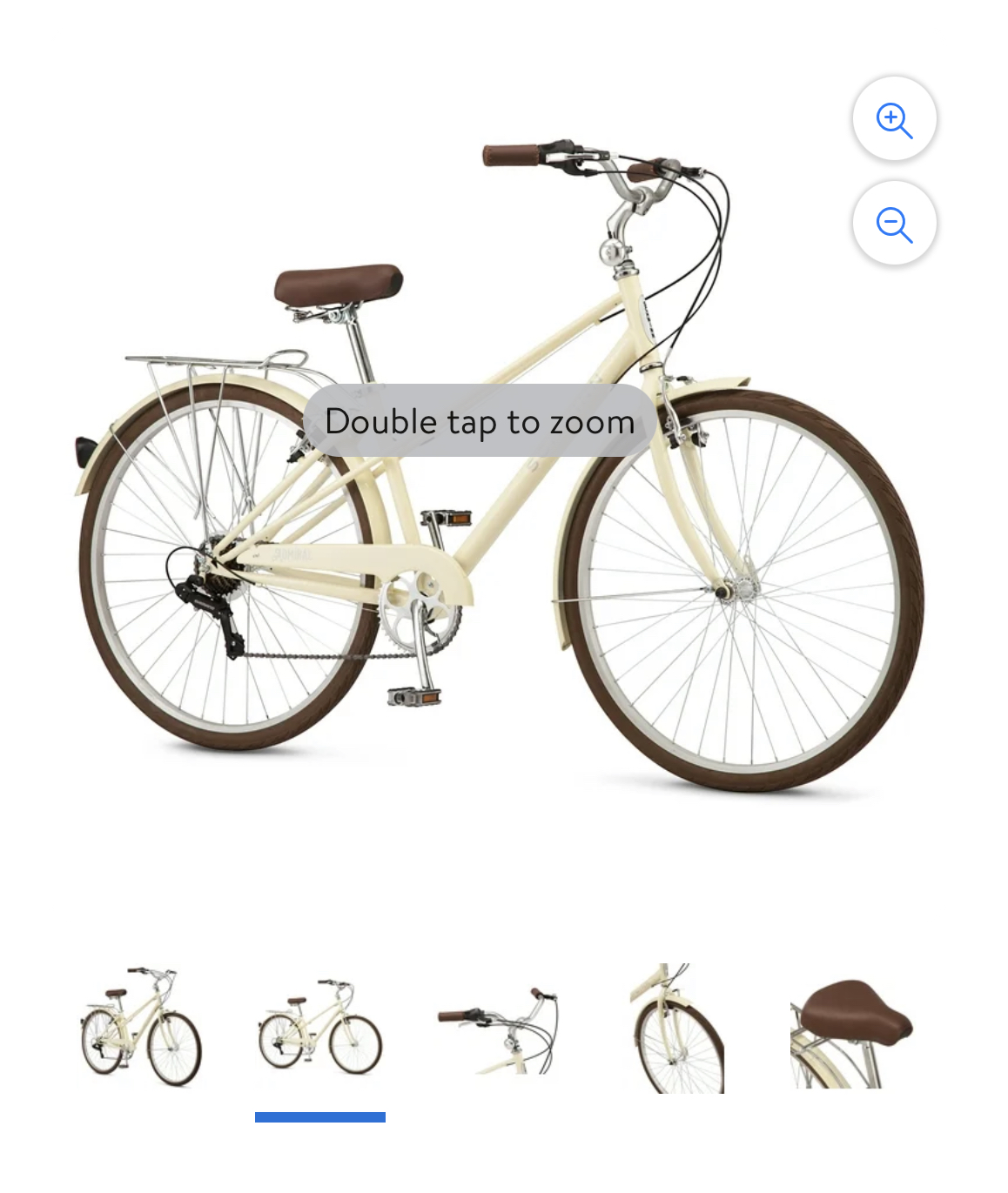 Schwinn Admiral 700c Adult Hybrid Bike, 7 Speed Womens Bike, Cream