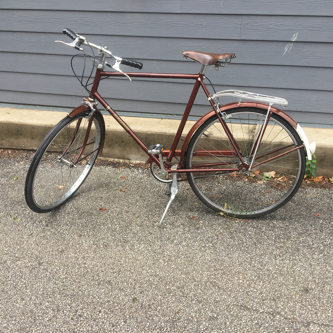 Raleigh 1974 Chocolate Brown with vintage leather Brooks seating