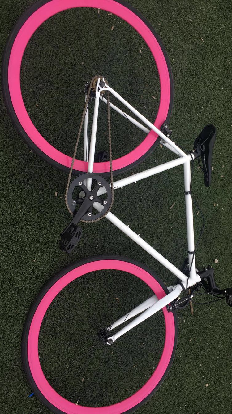 Golden Cycle Fixie (white/pink)
