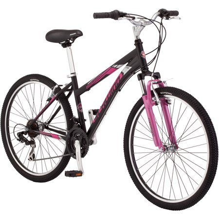26" Schwinn Sidewinder Women's Mountain Bike, Matte Black/Pink