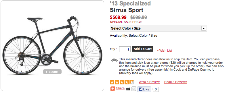 2013 Specialized Sirrus Sport.