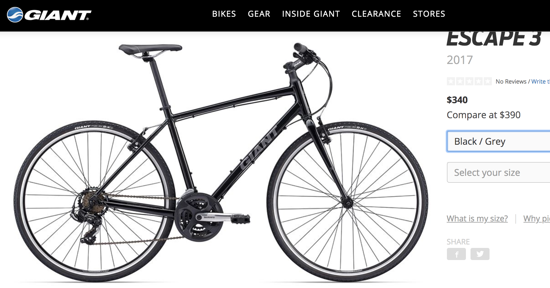 GIANT Escape 3 Model # 80012414