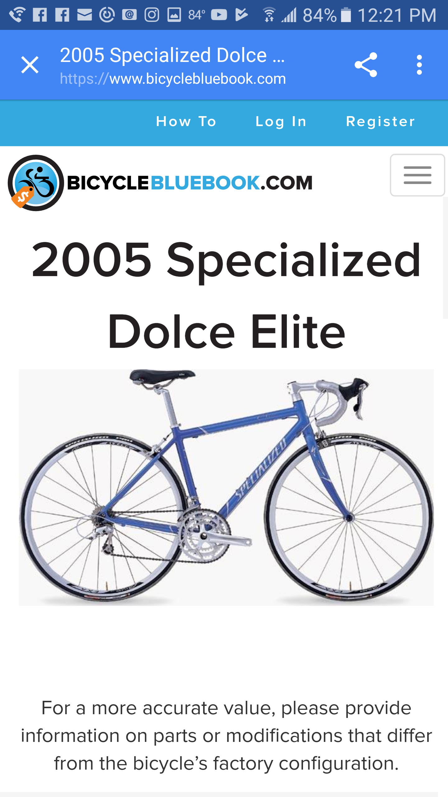 Specialized Dolce Elite Road Bike