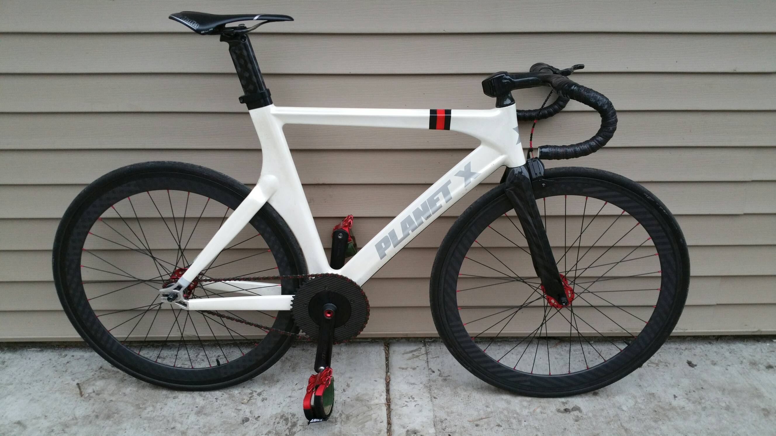 Planet x Pro Carbon Track bike (pearl white, frame) 