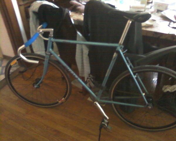 Miyata 80's road bike, fixed gear conversion