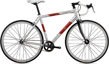 2010 specialized langster brushed aluminum with red russian graphics white seat black bar tape silver wheel set