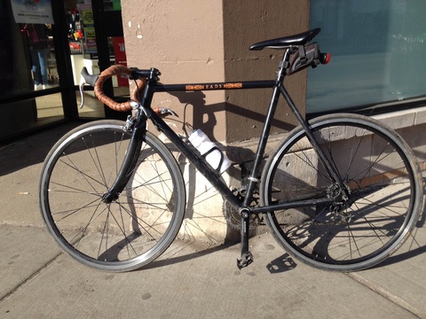 Custom-built with Nashbar aluminum frame