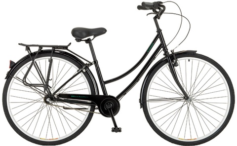 Black 2010 Manhattan Cruiser Green Model Step-Through Bike with Front Basket