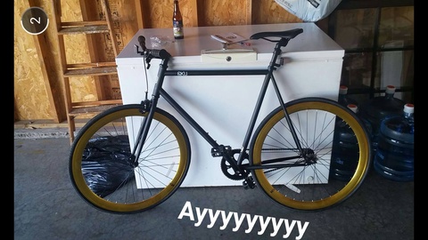 6KU Nebula Black/Gold Fixed/Single Speed