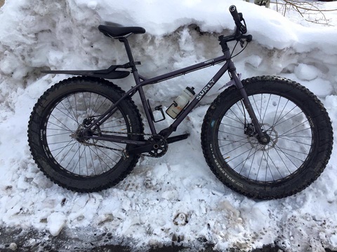 SURLY PUGSLEY (18”)  Purple and sparkle fat bike