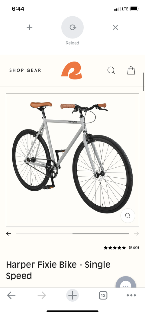 Harper fixie one speed bike made by retrospec