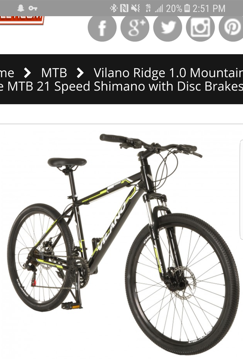 Vilano ridge 1.0 mountain bike