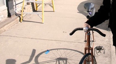 Unknown Road bike converted to Fixed Gear. 
