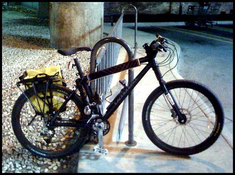 2008 Cannondale F3 Caffeine with rear rack