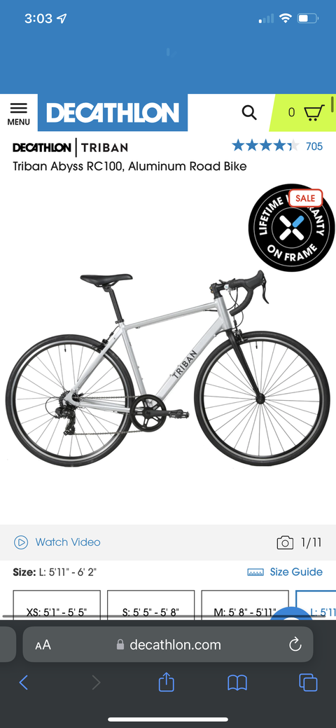 **Recovered** TRIBAN RC 100 CN FR GREY 700C