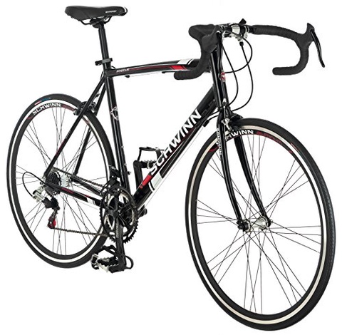 Schwinn Men's Phocus 1400 700C Drop Bar Road Bicycle, Black, 18-Inch