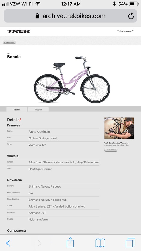 2007 trek Bonnie 