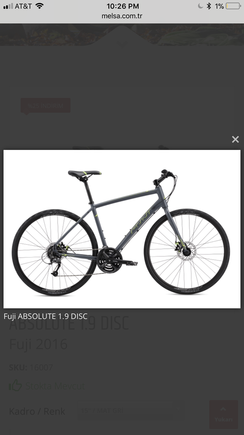 Fuji Absolute 1.9 Disc Flat Bar Road Bike - 2016
