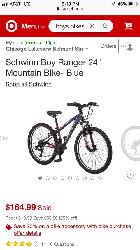 Schwinn Boy Ranger 24" Mountain Bike