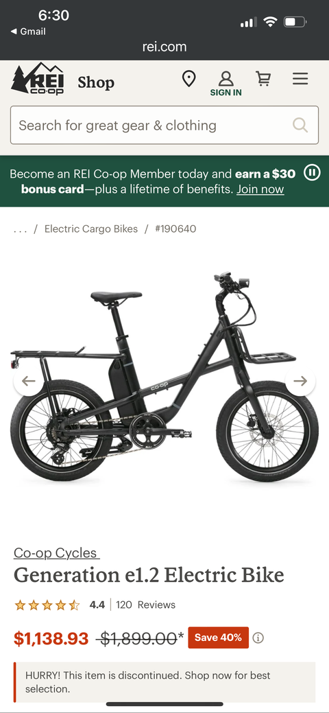 Co-op Cycles Generation 1.2 Electric Bike