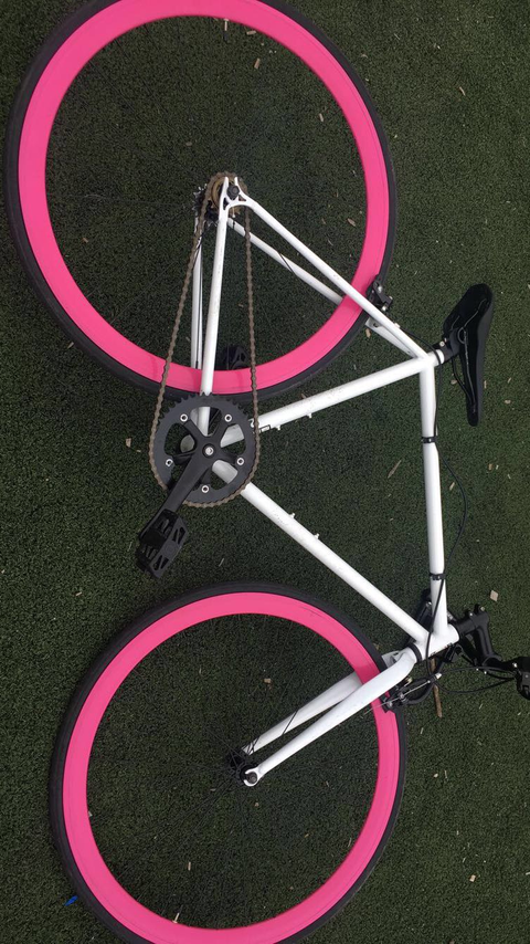 Golden Cycle Fixie (white/pink)