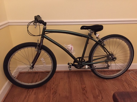 No name, small green mountain bike