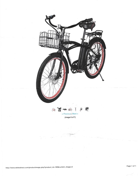 Newport Beach Cruiser Electric Bicycle - Black by X-treme Bike