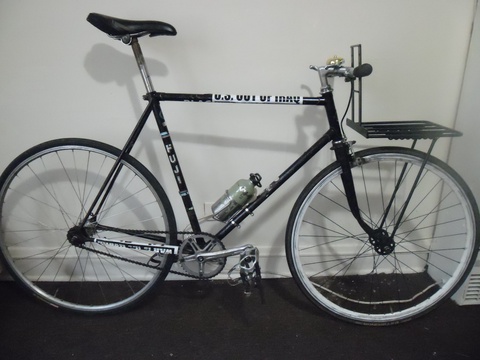 1988 Black Fuji Sports Bike Conversion w/ Front rack (steel tubing 661)
