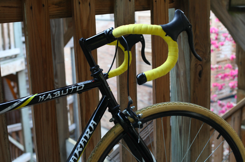 Black and Yellow Takara Kabuto Single Speed Road Bike