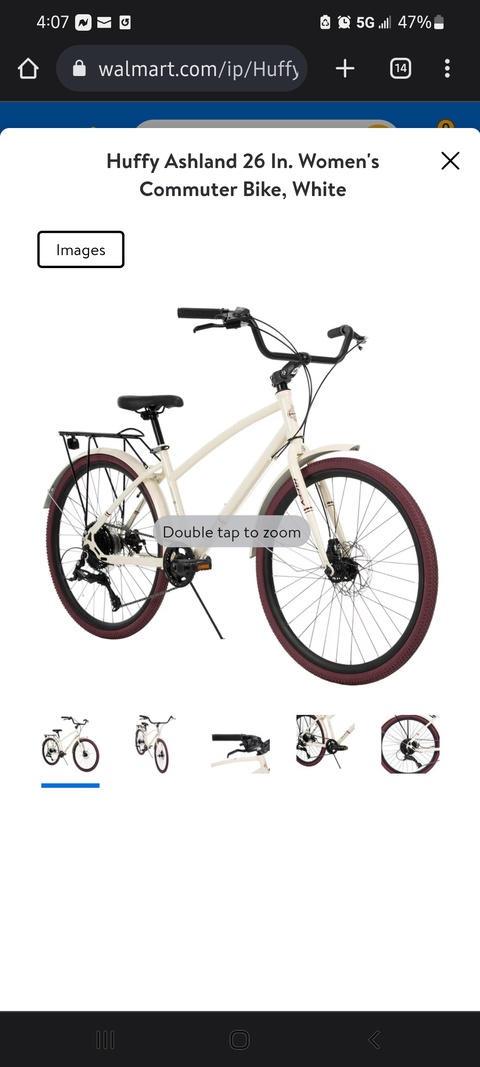 Huffy Ashland 26 In. Women's Commuter Bike, White
