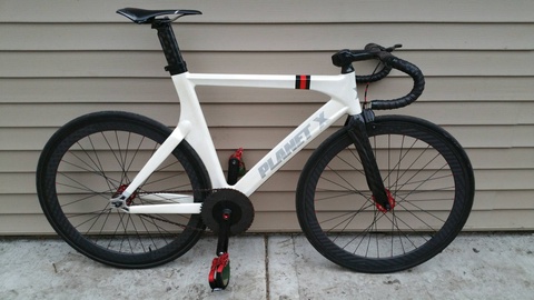 Planet x Pro Carbon Track bike (pearl white, frame) 