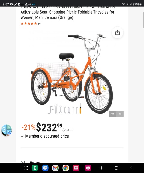 Vevo Foldable Tricycle 