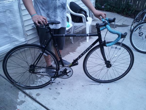 2008 Jamis sputnik with BLUE handlebar tape
