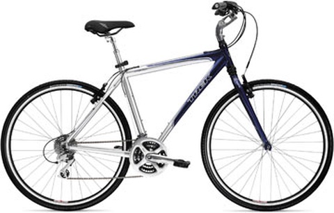 Trek hybrid bike...7000 series, maybe? blue & silver